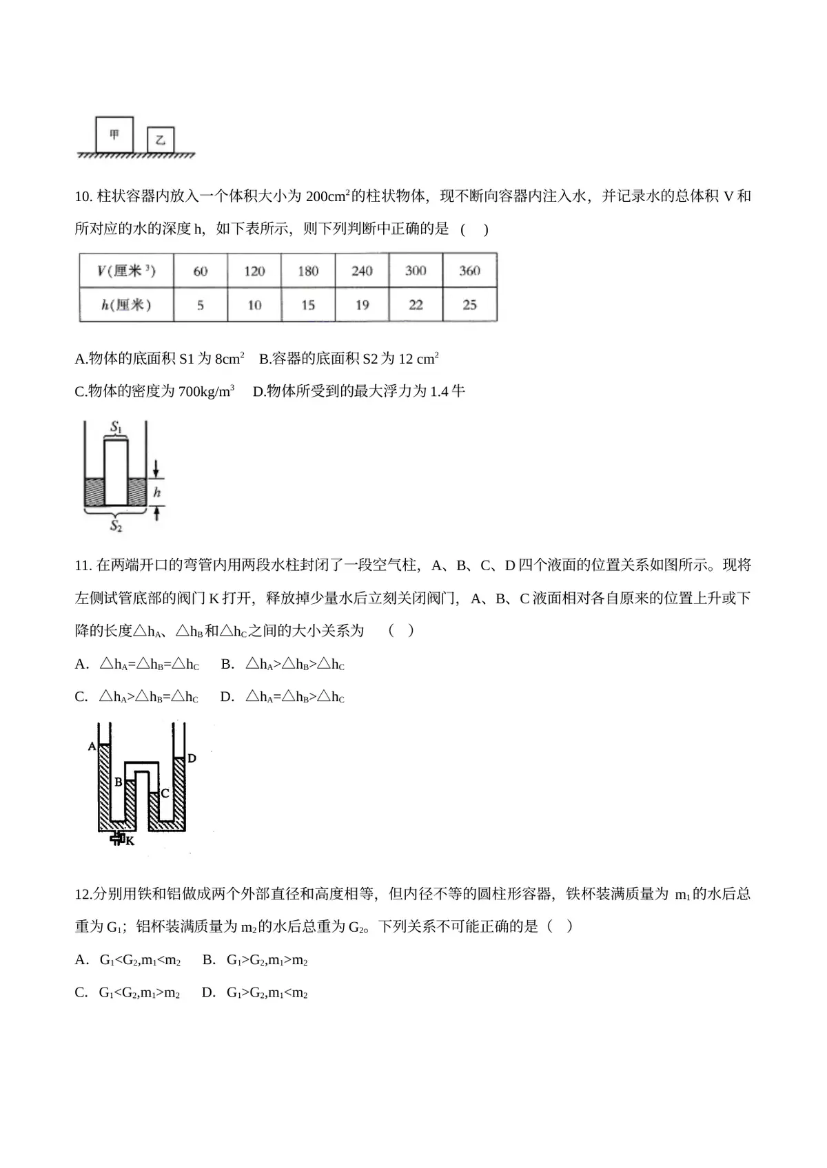 2026专题02 压力和压强（原卷版）第4页预览