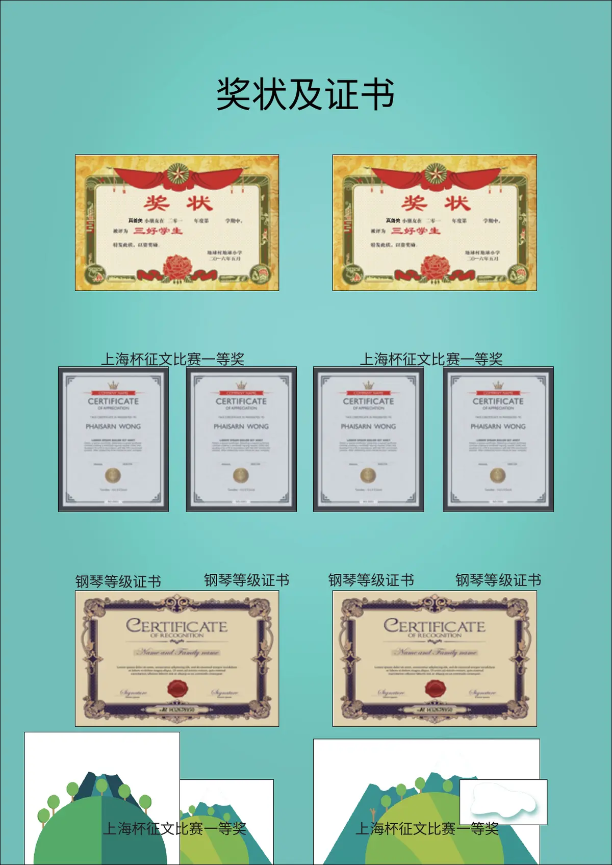 2026上海市奈森设计小学小升初简历 3第6页预览
