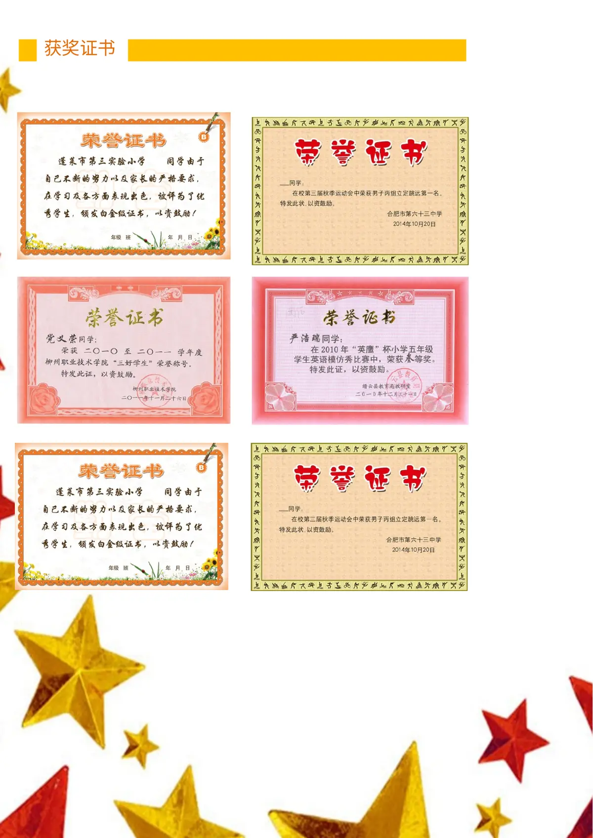 2026中国美术学院小升初简历 6 2第5页预览