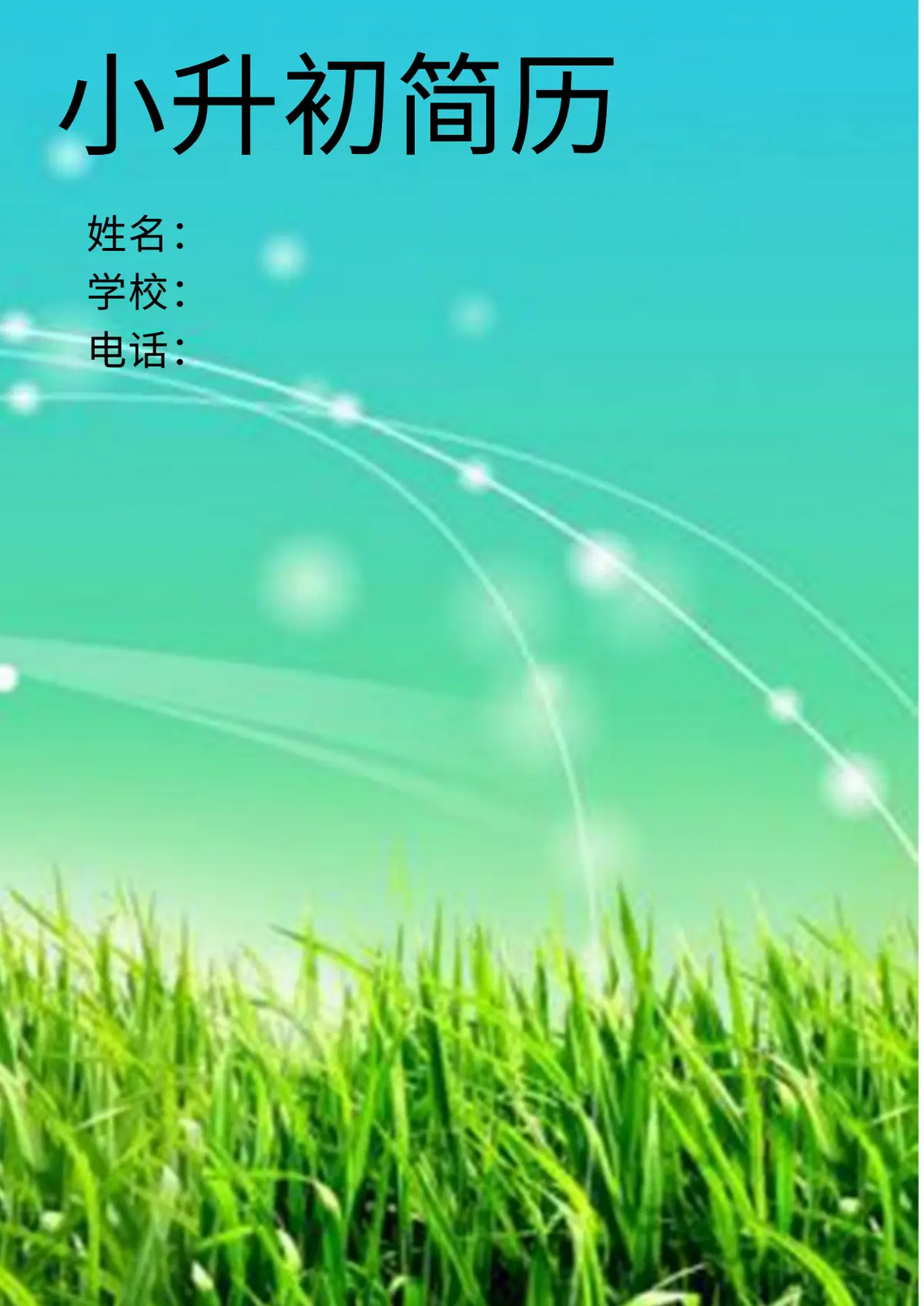 2026中国美术学院小升初简历 15第1页预览