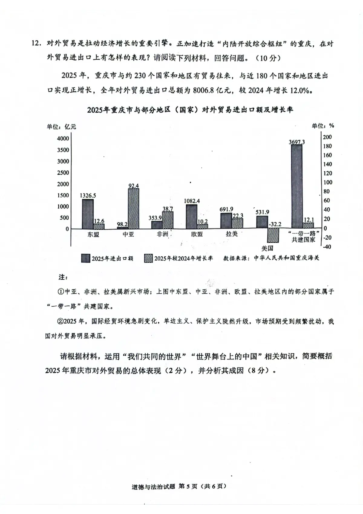 2026年重庆中考政治第5页预览