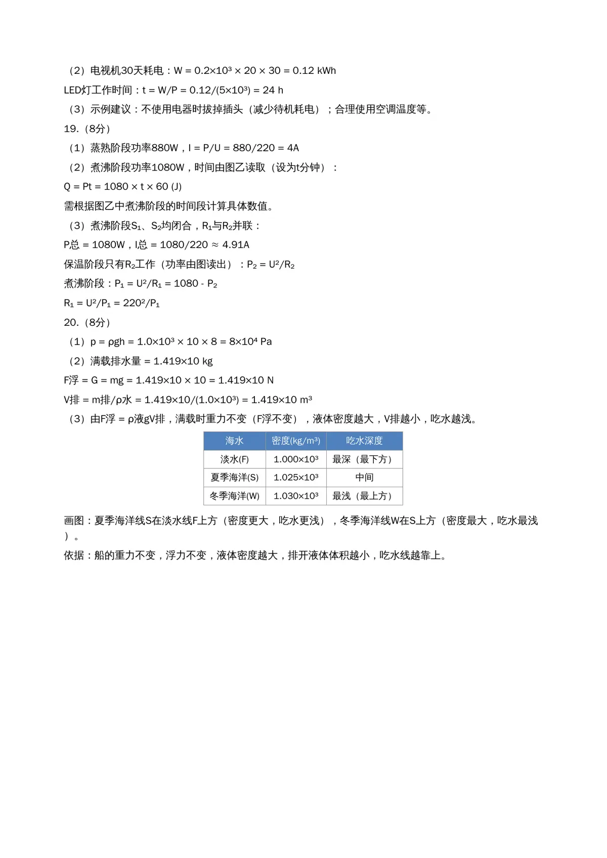 2026重庆中考物理参考答案【非官方】第3页预览