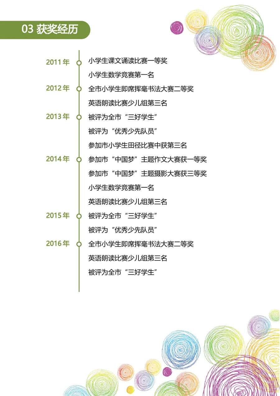 2026某实验小学小升初简历第4页预览