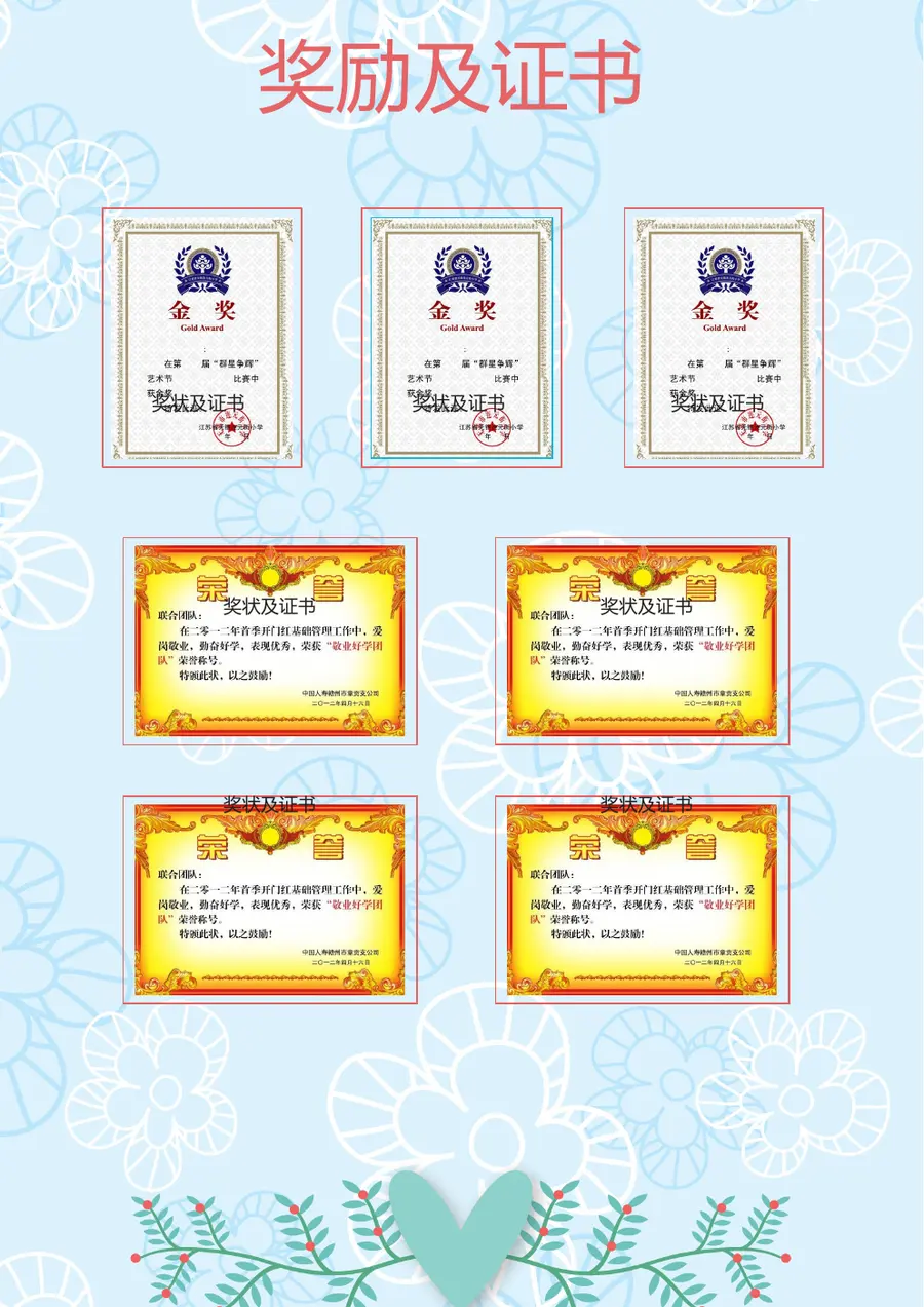 2026碎花卡通小升初简历模板第5页预览