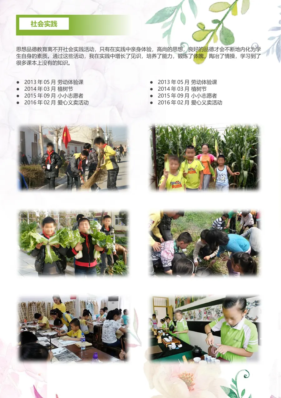2026荣耀殿堂小升初简历模板第6页预览