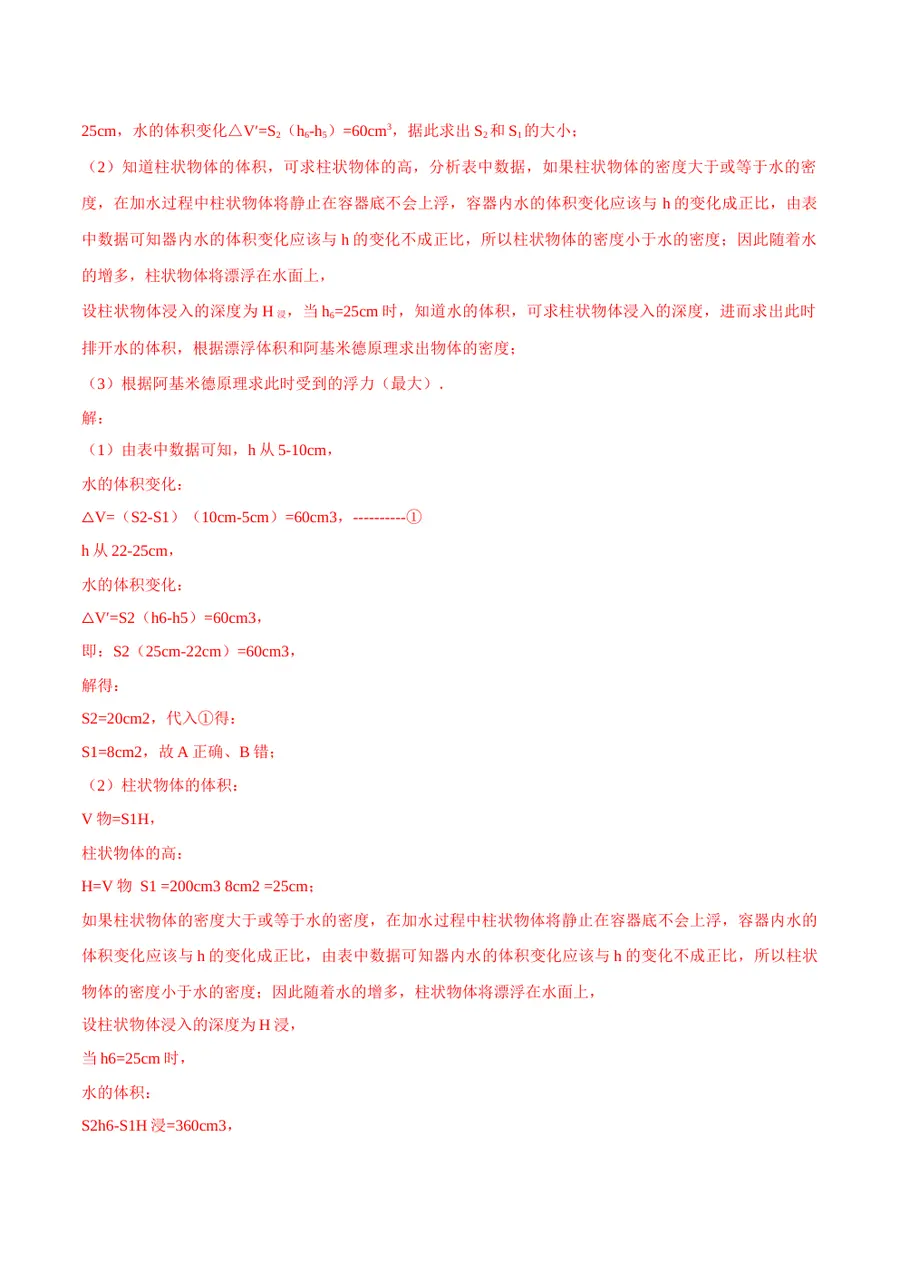 2026专题02 压力和压强（解析版）第7页预览