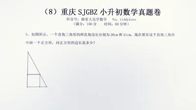 重庆数据谷八中小升初考试真题8 (30)